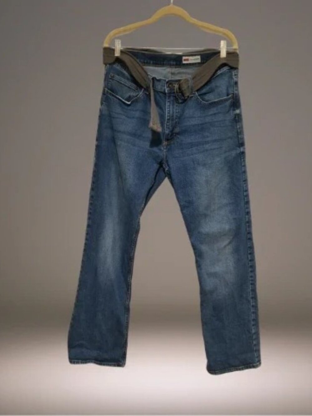 Wrangler Relaxed Boot Jeans Mens 33x32 Blue Drawstring Waist
